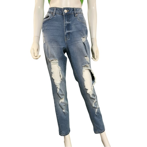 Refuge Medium Wash High Rise Jeans, 3 - Picture 4 of 7